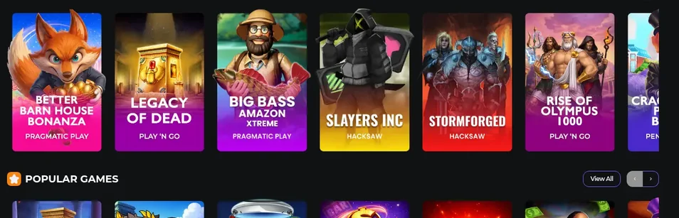 Play popular slot games
